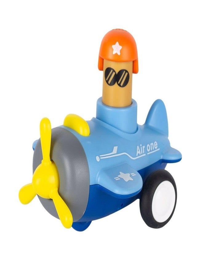 GoldiMec Pack of 2 Toy Cars Push and Go Play Set Friction Powered Car Pull Back Vehicles Transport Tools Gifts for Babies Toddlers Kids Boys Girls Age 3+ Years Old (Airoplane and Train) Multi Colour - Image 4